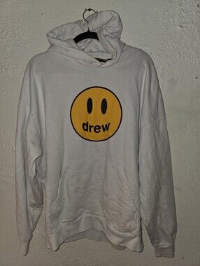 Drew House Mascot Hoodie White Size Medium - Authentic Oversized Pullover